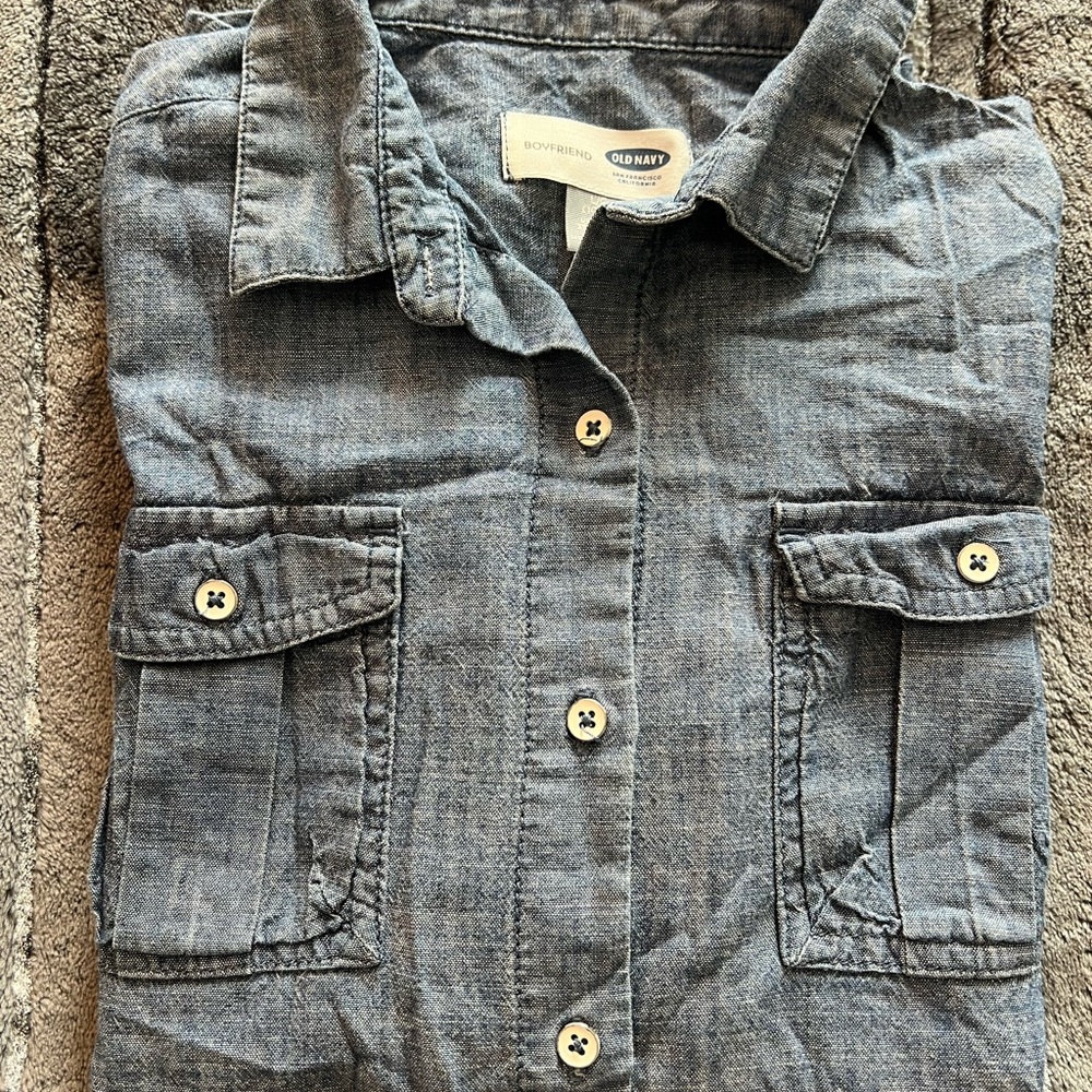 Girls Old Navy Boyfriend fit Denim Shirt Sz. L (10-12)